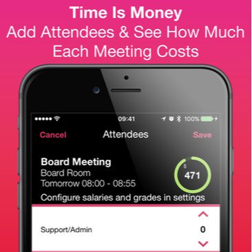 MeeTime Is Now Also A Meeting Cost Calculator As Well As A Meeting Timer!